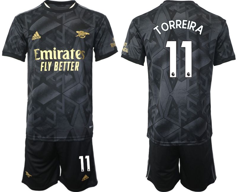 Men 2022-2023 Club Arsenal away black #11 Soccer Jersey